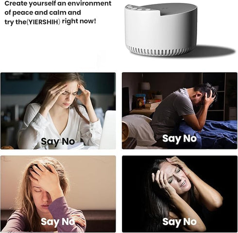 IOUGDSEC 6 3 White Noise Machine with Wireless Charger & Bluetooth Speaker, Soothing Sounds Sleep Sound Machine
