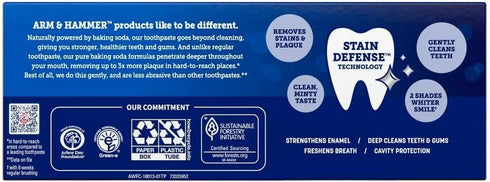 HAMMER 4.3 oz Pack 6) ARM & Advance White Toothpaste, Clean Mint, Extreme Whitening (