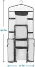 ProPik Double-Sided Gift Wrap Organizer, Wrapping Paper Storage with Multiple Pockets, Fits 40 Inch Rolls (Black seam)
