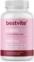 BESTVITE Vitamin C 1000mg, 120 Vegetarian Capsules with Citrus Bioflavonoids, Vegan, Non-GMO, Gluten Free