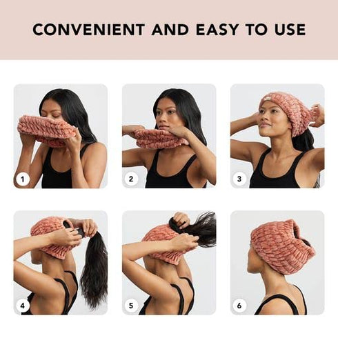 Kitsch Spa Headband - Extra Wide Makeup Headband for Washing Face | Multi Purpose Facial & Hair Band | Dusty Rose