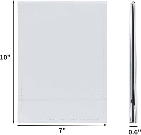 ZBEIVAN 10x7 Inches Portable Folding Makeup Mirror, Frameless PU Leather Desk Mirror with Stand for Travel
