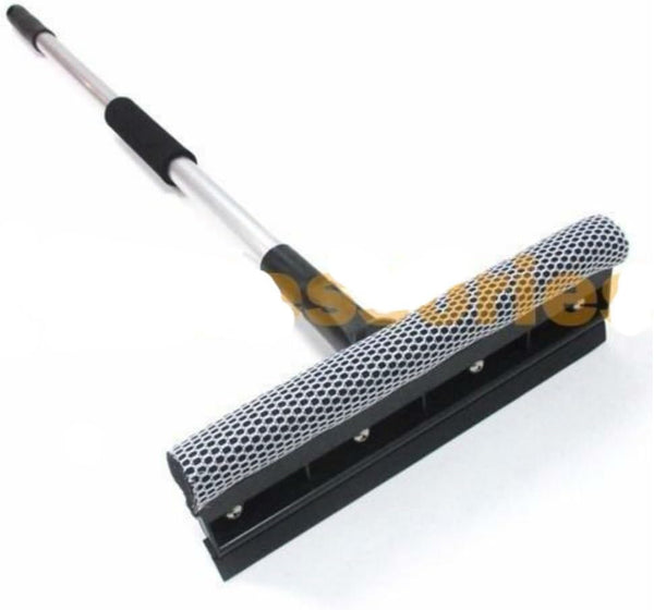 Unknown 24 - 38" inch Extendable Rubber Window Cleaning Squeegee & Sponge for