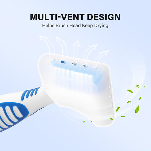 Anbbas Silicone Denture Brush Cover, 2pcs Fit Most Toothbrushes
