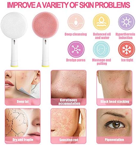 Facial Cleansing Brush, Waterproof for Oral B Electric Toothbrush, Gentle Exfoliation, Fits Oral B