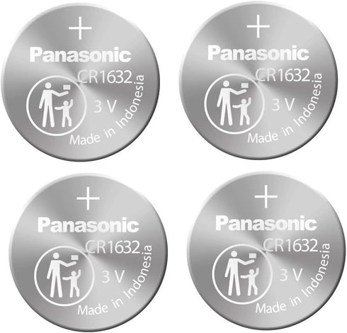 4pcs Panasonic CR1632 CR 1632 3v Coin Lithium Battery, REMOTE KEYLESS ENTRY TRANSMITTER FOB Battery