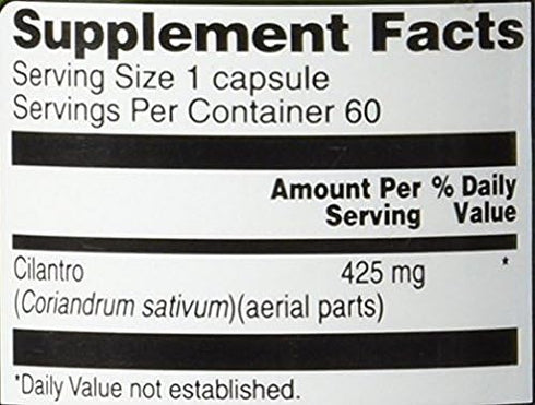 Vitacost Cilantro (Coriander) Capsules: 425 mg, 60 Count
