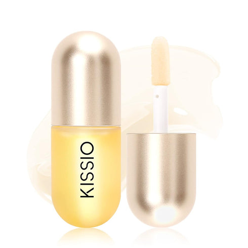 KISSIO Lip Plumper, Plant Extracts Plumping Lip Serum, Moisturizing Gloss for Fuller Lips, 5.5ml, Clear