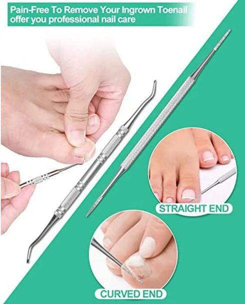 Toenail and Fingernail Clippers Set | Large Toenail Clippers for Ingrown or Thick Nails | Stainless Steel Nail Clippers
