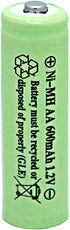 NiMH AA 600mAh 1.2V Rechargeable Batteries for Solar Lights, Garden Lights, Remotes, Mice(Pack of 12)