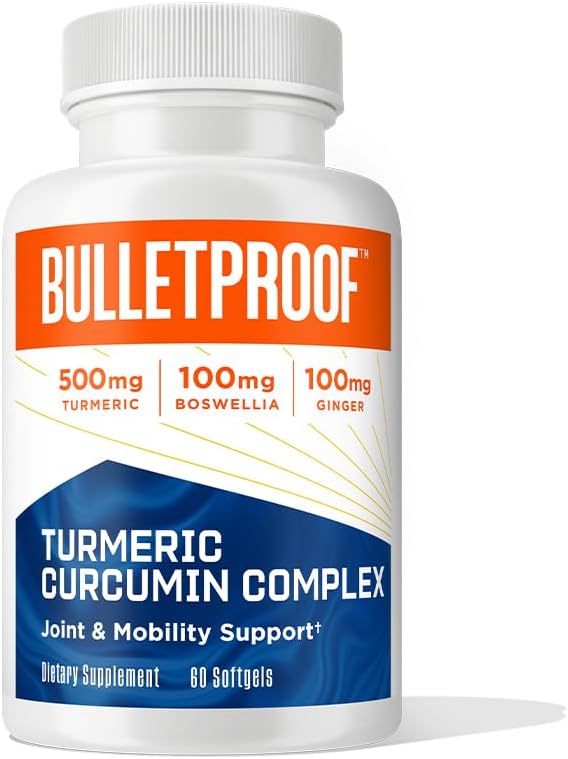 Bulletproof Turmeric Curcumin Complex Softgels, 60 Count - Keto Supplement for Joint & Inflammation Support