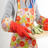 Kitchen Rubber Cleaning Gloves with Warm Lining - Household Thickening PU Waterproof Dishwashing Latex Glove, Large 2