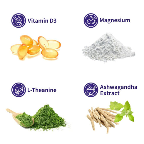 Tyillo D3 20 Ashwagandha Drink Mix, Raspberry Lemonade Flavor, with L-Theanine, Magnesium & Stress Relief, Calm Focus