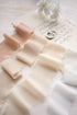Lookein Handmade 1.5" Chiffon Silk-Like Ribbon Sample Swatch Chart - Frayed Edges for Wedding Invitations