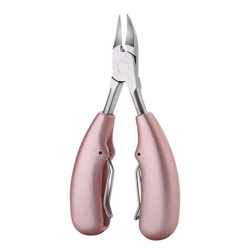 Nail Clippers for Ingrown/Thick Toenails, Surgical Grade Stainless Steel with Ergonomic Handles, Rose Gold
