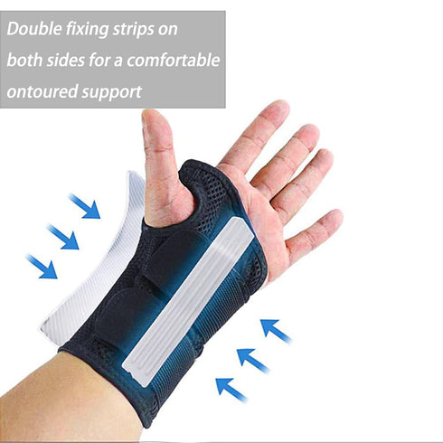NuCamper Wrist Brace for Carpal Tunnel - Right Left Hand Support with Adjustable Straps for Pain Relief