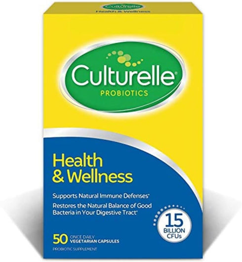 Culturelle Health & Wellness Daily Probiotic, 50 Count, 15 Billion CFUs for Immune Support