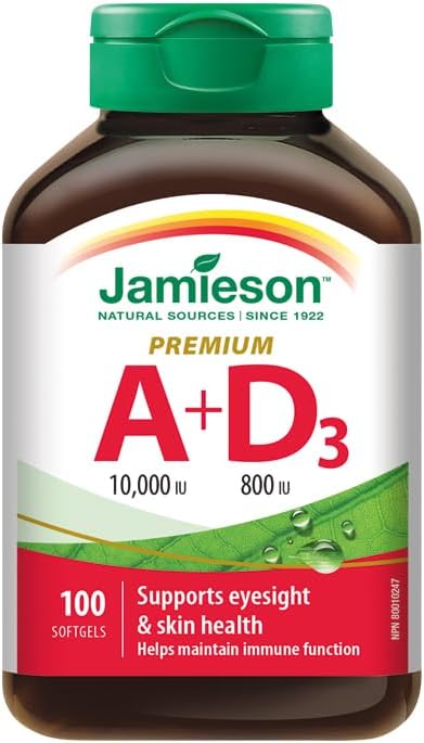 Jamieson Vitamin A & D Fortified 100 Softgels