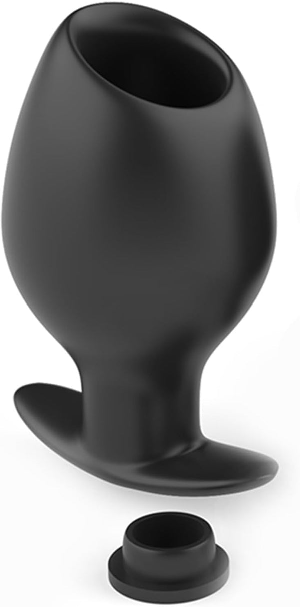 Outgoing Wearing Butt Plug Hollow Peeping Anal Plug with lid Leakage Prevention