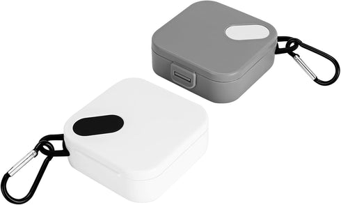 2 Pack Portable Ear Plug Carrying Cases, Waterproof Earplug Case with Keychain, Travel Carry Case for Earplugs