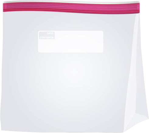 Amazon Basics Reclosable Gallon Food Storage Bags, Stand & Fill Base, 120 Count