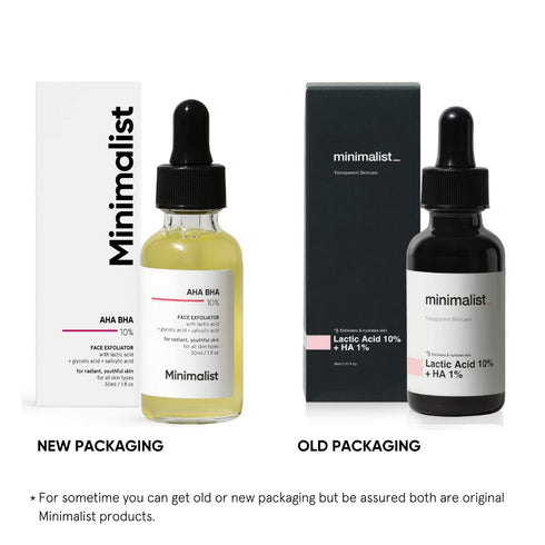 Minimalist 10% AHA & BHA Exfoliating Serum - Mildly Exfoliates for Radiant Skin for Women & Men (1 Fl Oz)