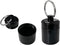 2pcs Portable Pill Container Keychain, Aluminium Alloy Round Pill Box Organizer for Outdoor Travel Camping