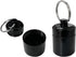 2pcs Portable Pill Container Keychain, Aluminium Alloy Round Pill Box Organizer for Outdoor Travel Camping