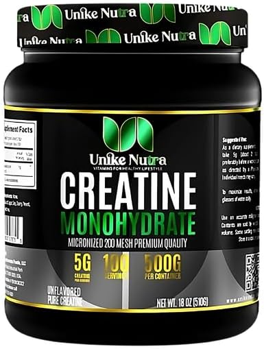 Creatine Monohydrate Powder, Pure Micronized Creatine for Muscle Mass, Athletic Performance, and Recovery, Unflavored