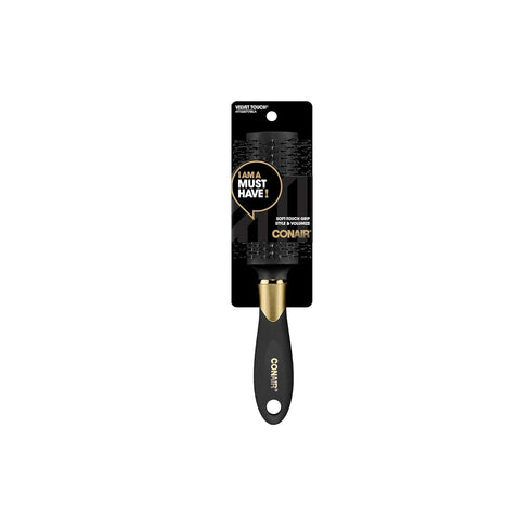 Velvet Touch Large V Bristle Nylon Round Brush, Black