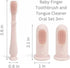Ali+Oli Oral Care Set for Baby (Blush), Includes Baby Finger Toothbrush x 2, Tongue Scraper, BPA Free