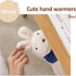 SKUZA Hot Water Bottle, Winter Rabbit Hot Water Bottle Cover Explosion-Proof Plush Fabrics Warm Water Bag Removable
