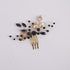 YERTTER Wedding Black Crystal Leaf Bridal Hair Comb Clip, Wedding Hair Accessories for Bride, Bridesmaid, Flower Girls