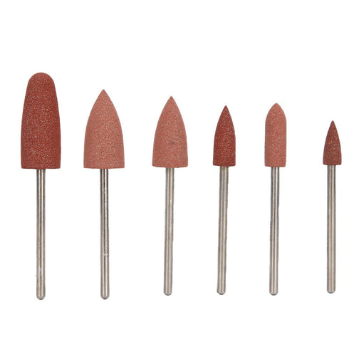 Nail Drill Bits Set - 6pcs Nail Polishing Grinding Machine Tools for Acrylic Gel Nails, Manicure Accessories