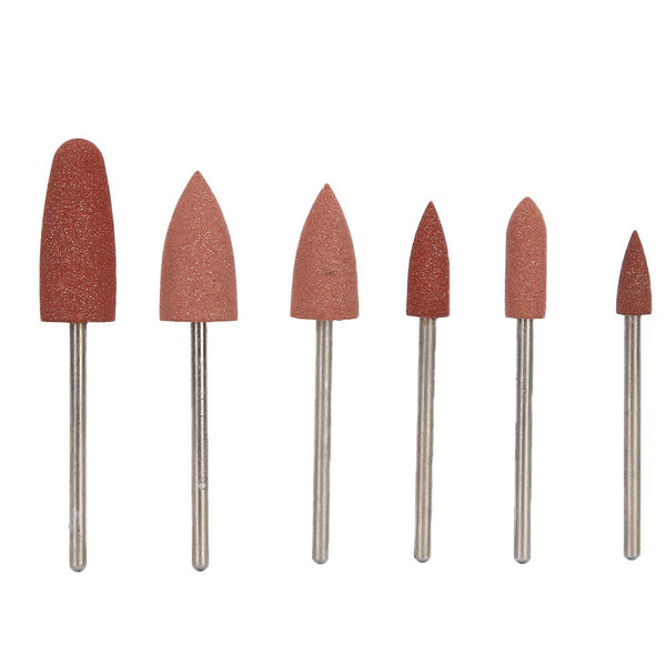 Nail Drill Bits Set - 6pcs Nail Polishing Grinding Machine Tools for Acrylic Gel Nails, Manicure Accessories