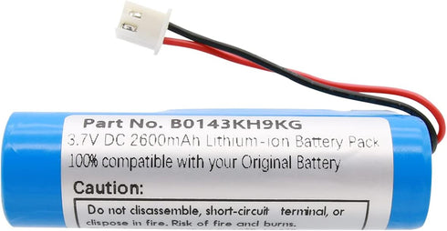 Voice Amplifier Replacement Battery B0143KH9KG 3.7V 2600mAh Rechargeable Lithium-ion with XH2.54mm Connector