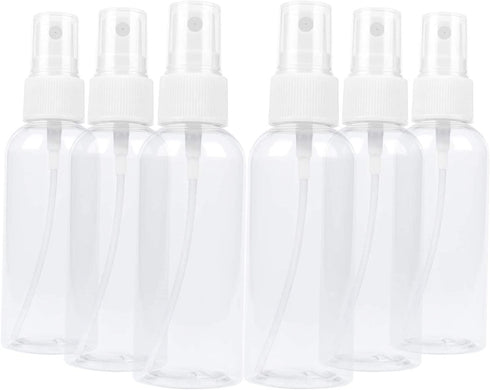 TRENDBOX 6 Pack Empty Transparent Plastic Fine Mist Spray Bottles (120 ml each)