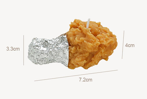 T-shin Candle,2PCS Fried Drumstick Shape Scented Fried Chicken Leg Aroma Soy Wax Funny Decorative Candle for Table
