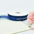 TONIFUL Happy Birthday Ribbon 1 Inch Navy Blue Satin Silk 50 Yards for Gift Wrapping, Birthday Party Supplies, Bouquet