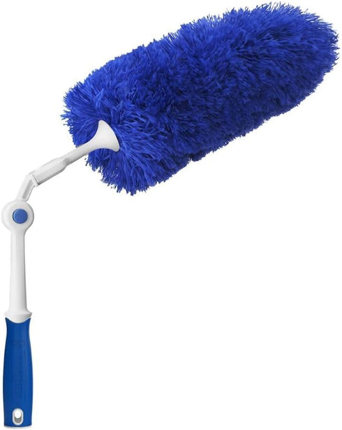 Unger Connect and Clean Microfiber Duster with Pivoting Handle, Compatible with Telescopic Poles for Cleaning
