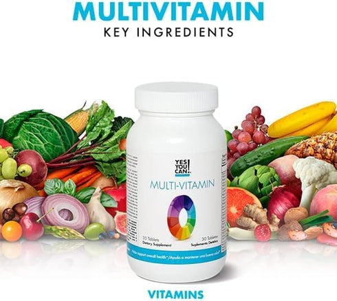 Yes You Can! Daily Multivitamins for Men and Women - Supports Overall Health & Well-being, Antioxidants, 30 Tablets - 1