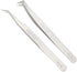 Professional Tweezers Set - FEITA Precision Tweezers with Travel Case - Silver 7Pcs