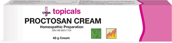 UNDA Proctosan Cream (Paeonia) | Homeopathic Remedy for Hemorrhoids, 1.4 Ounces
