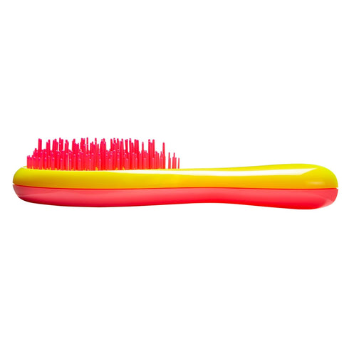 Michel Mercier The Girlie Detangle Brush - Painless Detangling Hair Brush for Thick and Curly Hair (Pink-Yellow)