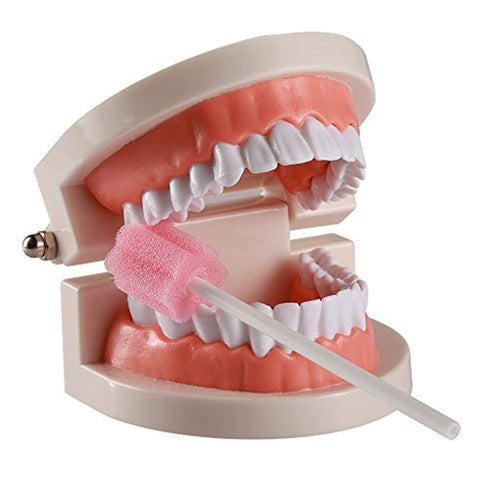 100PCS Disposable Mouth Swabs Sponge - Unflavored & Sterile Oral Swabs for Mouth Cleaning