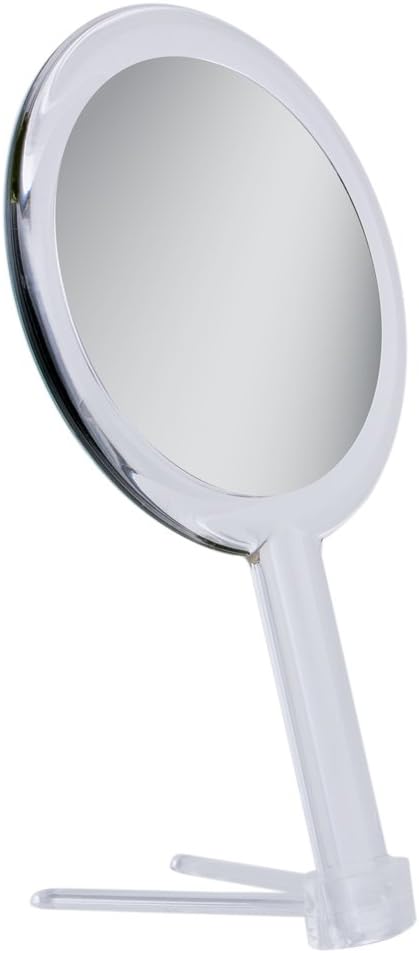 Zadro Acrylic Hand Mirror with 1X - 5X Magnification, 7 Inch Acrylic Finish
