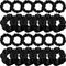 WILLBOND 24 Pieces Satin Hair Scrunchies, Silky Elastic Bands, Skinny Solid Hair Ties for Women, 2 Sizes (Black)