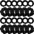 WILLBOND 24 Pieces Satin Hair Scrunchies, Silky Elastic Bands, Skinny Solid Hair Ties for Women, 2 Sizes (Black)