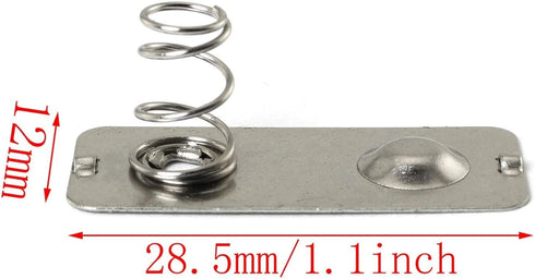 20 PCS Metal AA Batteries Spring Contact Plate Terminal Silver Battery 29mmx12mm