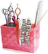 Shear Holder for Groomer, Large Capacity Hairdressing Tools Storage Case, Red Double Case for Scissors Combs Clips